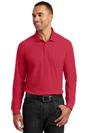 RICH RED K100LS port authority long sleeve core classic pique polo