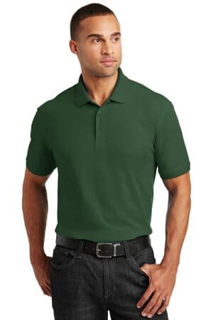 DEEP FOREST GREEN K100 port authority core classic pique polo