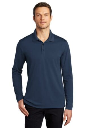 long sleeve polo embroidery