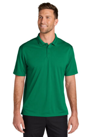 BRIGHT KELLY GREEN K240 port authority wearever performance pique polo