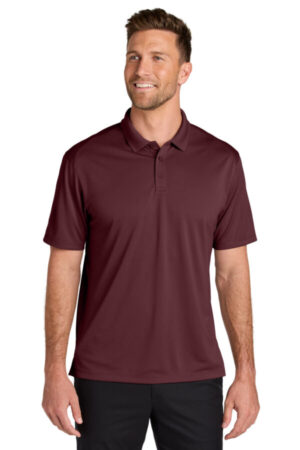 BURGUNDY K240 port authority wearever performance pique polo