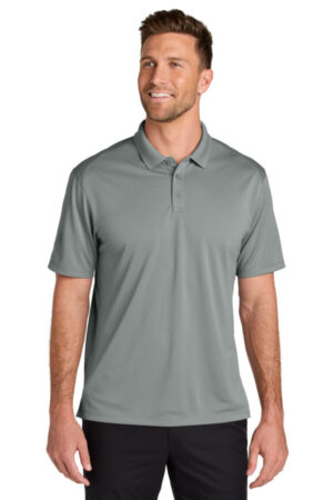GUSTY GREY K240 port authority wearever performance pique polo