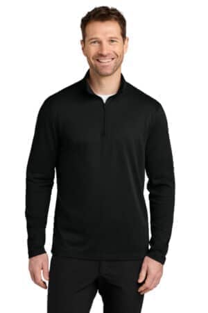DEEP BLACK K241 port authority wearever performance pique 1/4-zip