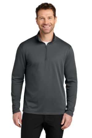 STORM GREY K241 port authority wearever performance pique 1/4-zip