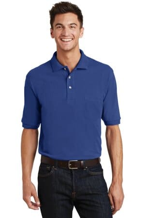 ROYAL K420P port authority heavyweight cotton pique polo with pocket