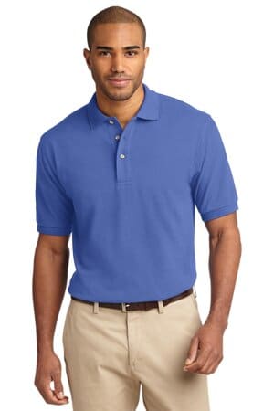 FADED BLUE K420 port authority heavyweight cotton pique polo