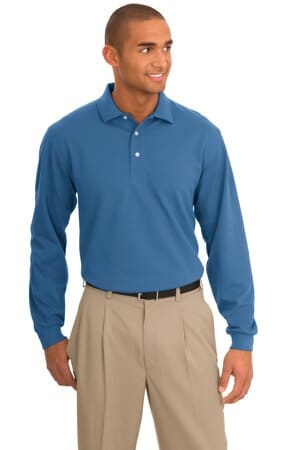 RIVIERA BLUE K455LS port authority rapid dry long sleeve polo