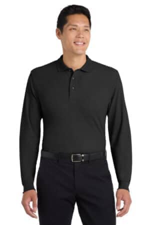 K500LS port authority silk touch long sleeve polo