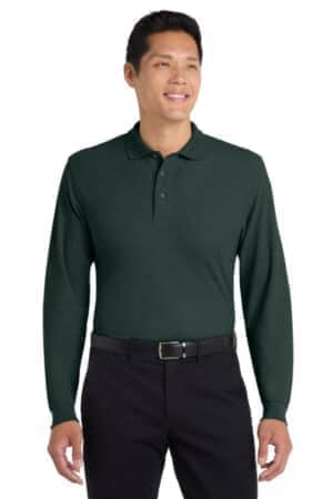 K500LS port authority silk touch long sleeve polo