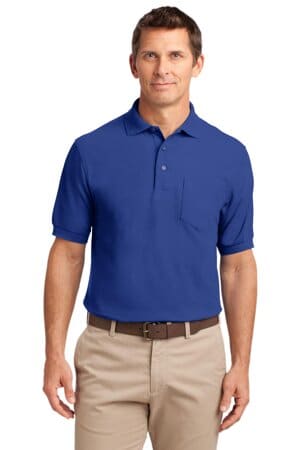 ROYAL K500P port authority silk touch polo with pocket