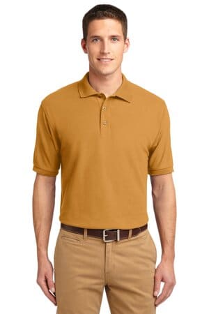 GOLD K500 port authority silk touch polo