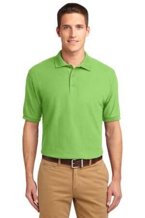 LIME K500 port authority silk touch polo