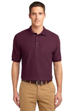 MAROON K500ES port authority extended size silk touch polo