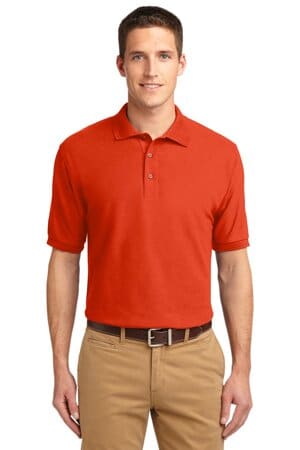 ORANGE K500ES port authority extended size silk touch polo