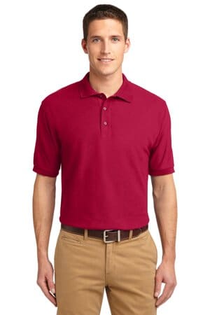 RED K500 port authority silk touch polo