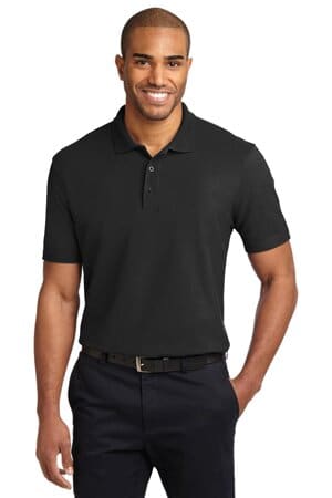 BLACK K510 port authority stain-release polo