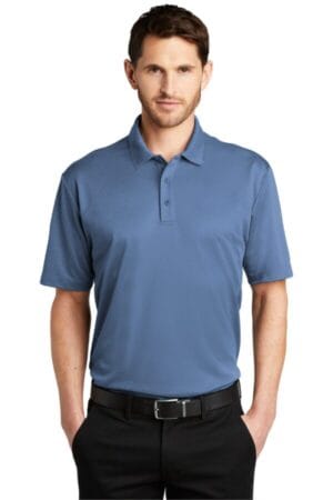 MOONLIGHT BLUE HEATHER K542 port authority heathered silk touch performance polo