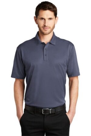 NAVY HEATHER K542 port authority heathered silk touch performance polo