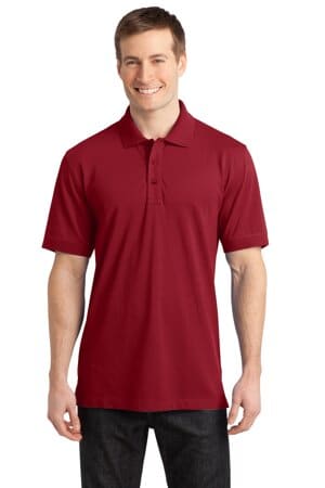 CHILI RED K555 port authority stretch pique polo