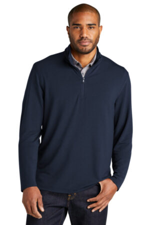 RIVER BLUE NAVY K825 port authority microterry 1/4-zip pullover