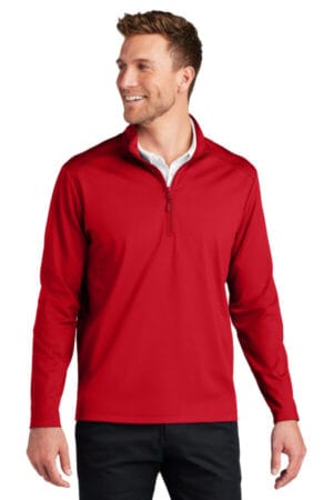 RICH RED K880 port authority c-free double knit 1/4-zip