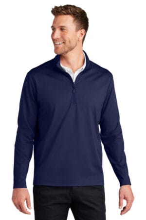 TRUE NAVY K880 port authority c-free double knit 1/4-zip