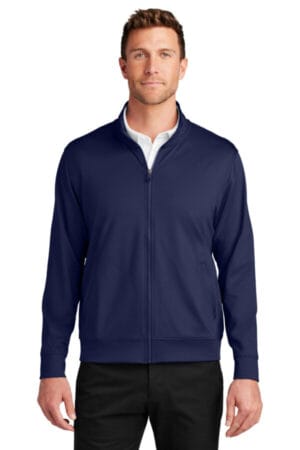 TRUE NAVY K881 port authority c-free double knit full-zip