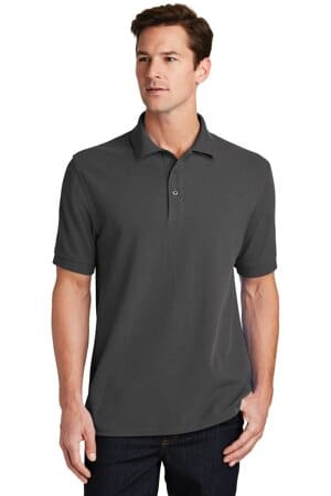 CHARCOAL KP1500 port & company combed ring spun pique polo