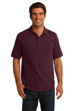 ATHLETIC MAROON KP155 port & company core blend pique polo