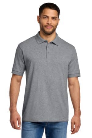 ATHLETIC HEATHER KP55T port & co tall core blend jersey knit polo