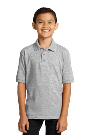 ASH KP55Y port & company youth core blend jersey knit polo