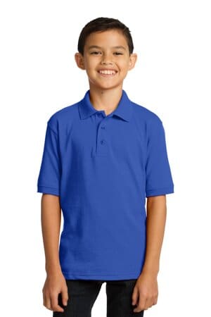ROYAL KP55Y port & company youth core blend jersey knit polo