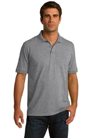 ATHLETIC HEATHER KP55 port & company core blend jersey knit polo
