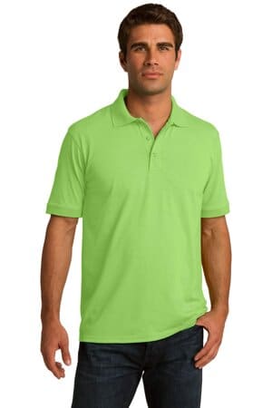 LIME KP55T port & company tall core blend jersey knit polo