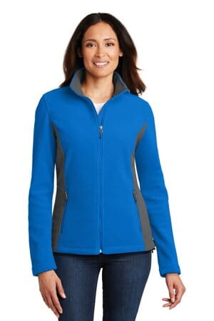 SKYDIVER BLUE/ BATTLESHIP GREY L216 port authority ladies colorblock value fleece jacket