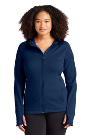 TRUE NAVY L248 sport-tek ladies tech fleece full-zip hooded jacket