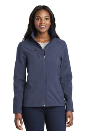 DRESS BLUE NAVY L324 port authority ladies welded soft shell jacket