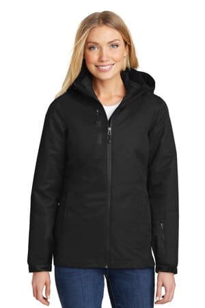 BLACK/ BLACK L332 port authority ladies vortex waterproof 3-in-1 jacket