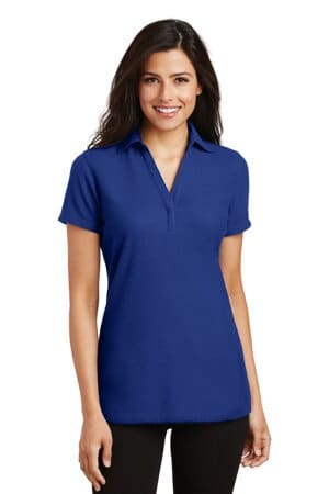 L5001 port authority ladies silk touch y-neck polo