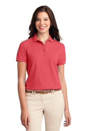 HIBISCUS L500 port authority ladies silk touch polo