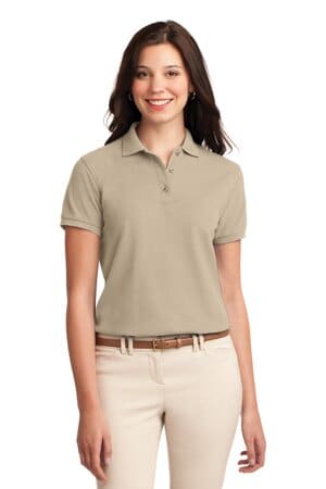 L500 port authority ladies silk touch polo