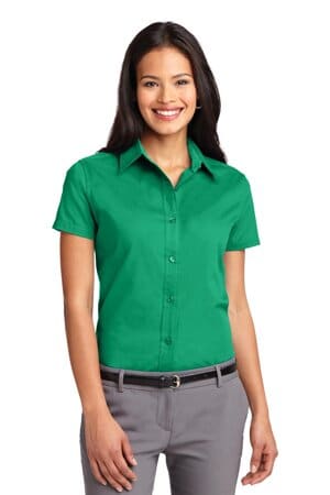 COURT GREEN L508 port authority ladies short sleeve easy care shirt