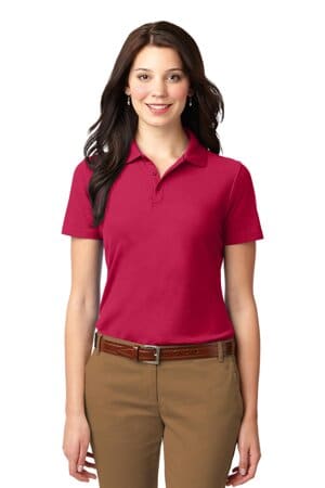 RED L510 port authority ladies stain-resistant polo