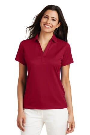 RICH RED L528 port authority ladies performance fine jacquard polo