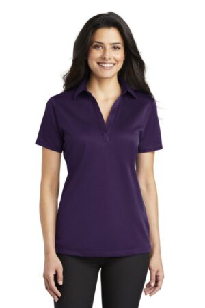 BRIGHT PURPLE L540 port authority ladies silk touch performance polo