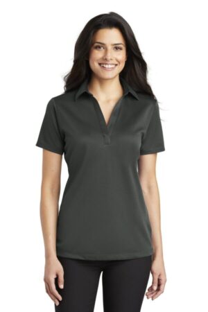 STEEL GREY L540 port authority ladies silk touch performance polo