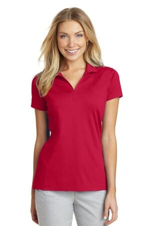 ENGINE RED L573 port authority ladies rapid dry mesh polo