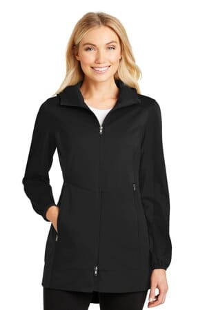 DEEP BLACK L719 port authority ladies active hooded soft shell jacket