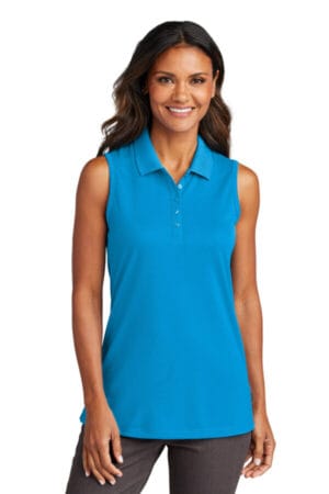 COASTAL BLUE LK110SV port authority women's dry zone uv micro-mesh sleeveless polo