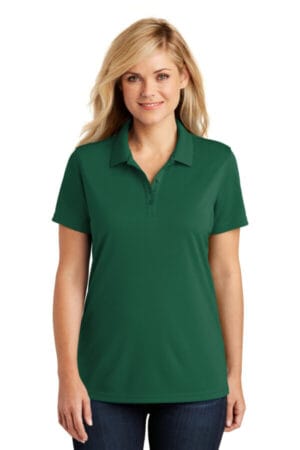 DEEP FOREST GREEN LK110 port authority ladies dry zone uv micro-mesh polo